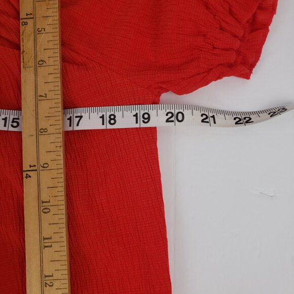 Madewell Texture & Thread XXS Red NWT Womens Blouse Top Spring Summer Fall - Picture 9 of 12